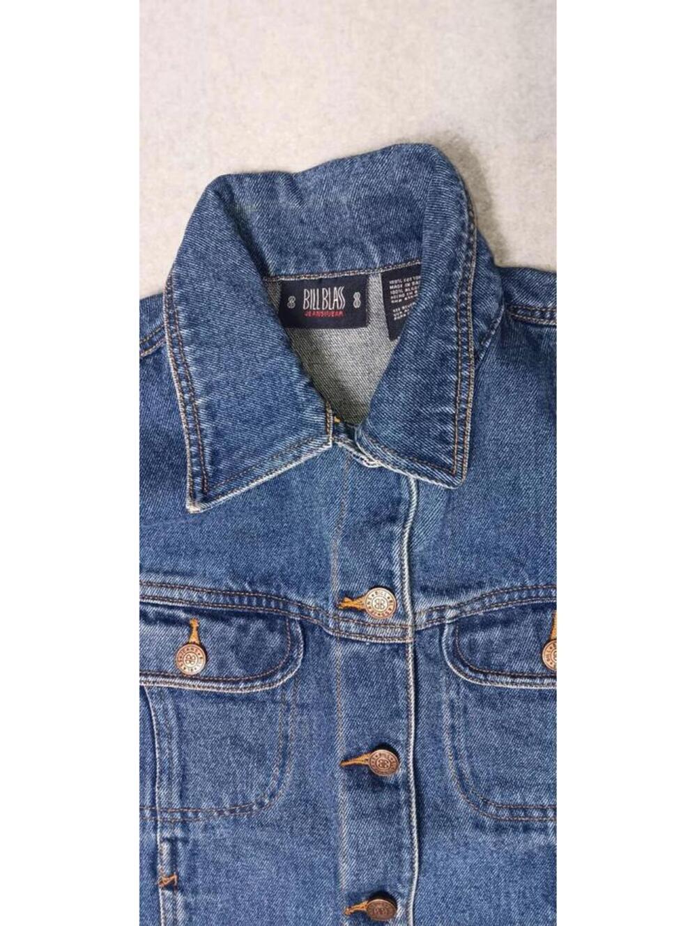 Vintage Y2K Bill Blass Jeanwear Denim Vest Womens Size Small Blue Jean... - Picture 9 of 13